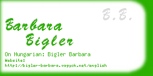 barbara bigler business card